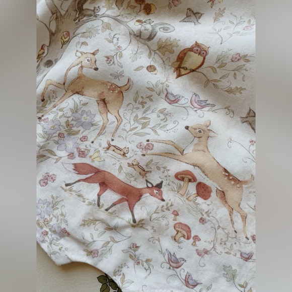 Handmade Cotton Romper in Woodland Animal - Picture 3 of 5